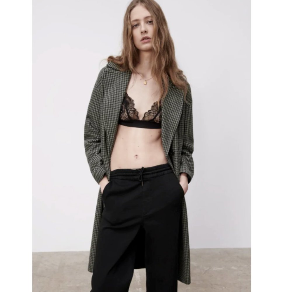 ZARA NWT WOMEN WOOL BLEND OVERSIZED LONG COAT - Picture 6 of 11